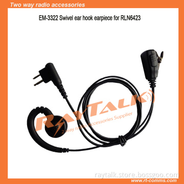 New for Motorola RLN6423 Swivel Earpiece Inline Microphone PTT (EM-3222)